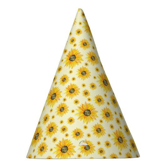 Aquarellblumen Blumenmuster Partyhütchen (Rechts)