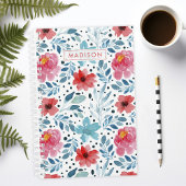 Aquarellblumen Blumenmuster Personalisiert Planer