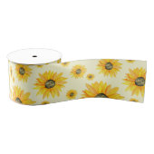Aquarellblumen Blumenmuster Ripsband (Spule)