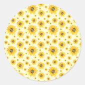 Aquarellblumen Blumenmuster Runder Aufkleber (Vorderseite)