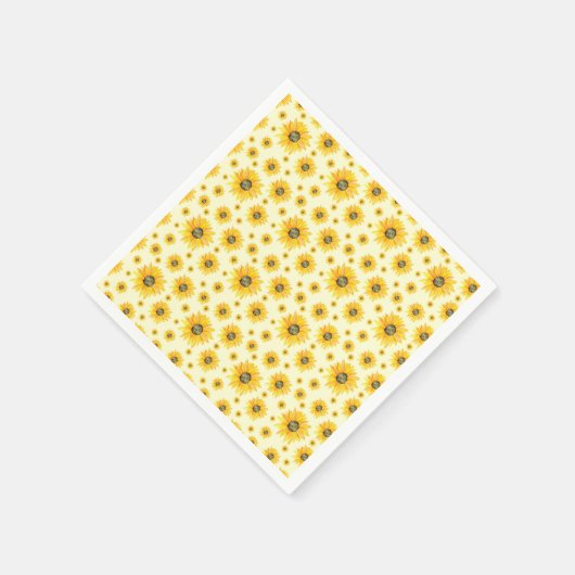Aquarellblumen Blumenmuster Serviette (Ecke)