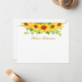 Aquarellblumen Blütengoldblumen Personalisiert Mitteilungskarte (Vorderseite/Rückseite Beispiel)