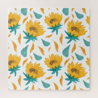 Aquarellblumen: Botanische Sommerkollektion Puzzle