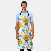Aquarellblumen: Botanische Sommerkollektion Schürze (Getragen)