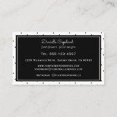 Aquarellblumen Bouquet und Polka Dots Visitenkarte (Rückseite)