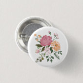 Aquarellblumen button (Vorne & Hinten)