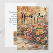 Aquarellblumen Chrysantheme Geburtstagsfeier Dankeskarte (Vorne/Hinten)