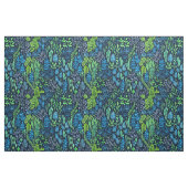 Aquarellblumen-Doodles dunkler Hintergrund Stoff (Fat Quarter (45,7 x 55,9 cm))