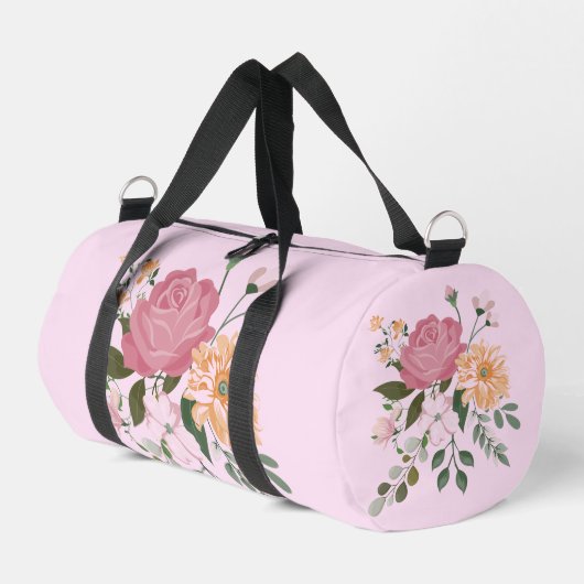 Aquarellblumen Duffle Bag (Linke Seite)