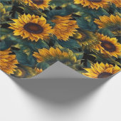 Aquarellblumen Dunkel Geschenkpapier (Ecke)