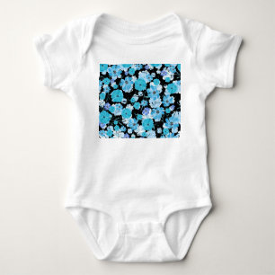 Aquarellblumen: Ein zartes Gewebe Baby Strampler