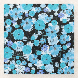 Aquarellblumen: Ein zartes Gewebe Glasuntersetzer