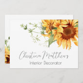 Aquarellblumen Einladung (Vorne/Hinten)