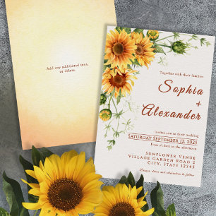 Aquarellblumen Einladung zur Hochzeit