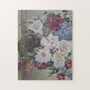 Aquarellblumen erblühten Wildblumen Puzzle