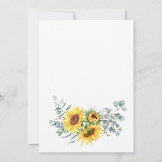 Aquarellblumen Eukalyptus ENGAGEMENT PARTEI Einladung (Rückseite)