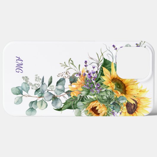 Aquarellblumen Eukalyptus Lavender Floral C Case-Mate iPhone Hülle (Rückseite (Horizontal))