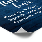 Aquarellblumen Eukalyptus Mimosa Bar Sign Poster (Ecke)