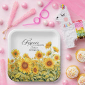 Aquarellblumen feiern Lebensbeerdigung Pappteller (Party)