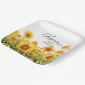 Aquarellblumen feiern Lebensbeerdigung Pappteller (Gewinkelt)