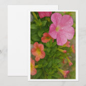 Aquarellblumen Feiertagskarte (Vorne/Hinten)