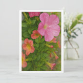 Aquarellblumen Feiertagskarte (Stehend Vorderseite)