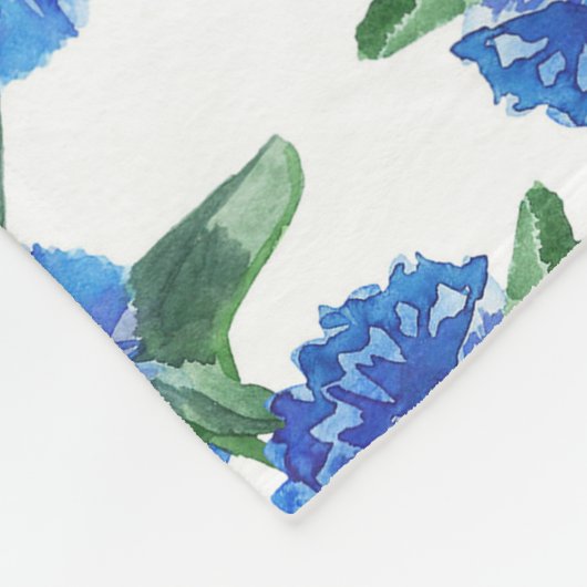 Aquarellblumen Fleecedecke (Ecke)