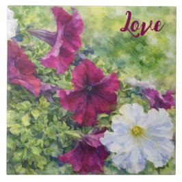 Aquarellblumen Fliese