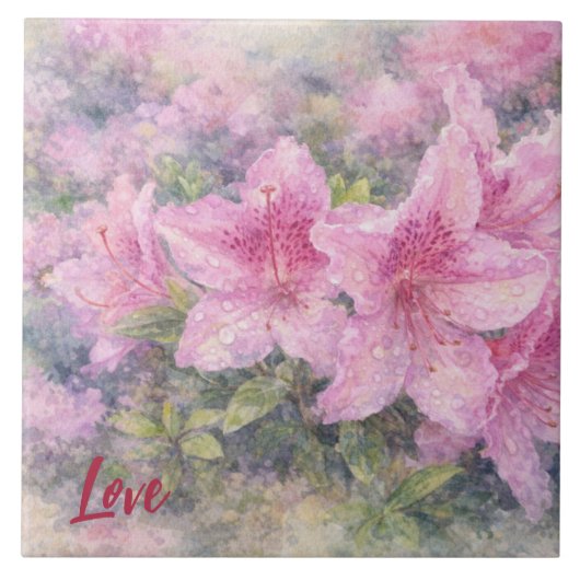 Aquarellblumen Fliese (Vorderseite)