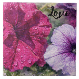 Aquarellblumen Fliese