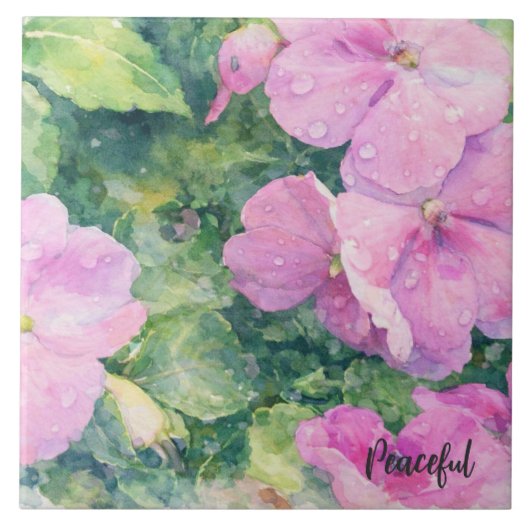Aquarellblumen Fliese (Vorderseite)