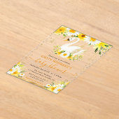 Aquarellblumen Gelbe Blumen Schwanendusche Acryleinladungen (Ablage )