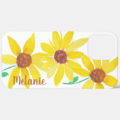 Aquarellblumen Gelbe Blüten Mit Monogramm Case-Mate iPhone Hülle (Rückseite / Rechts)