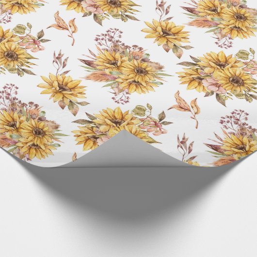 Aquarellblumen Geschenkpapier (Ecke)