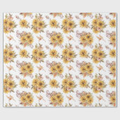 Aquarellblumen Geschenkpapier (Flach)