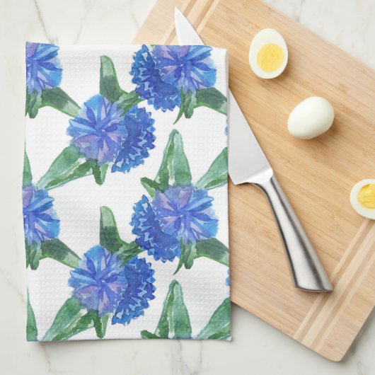 Aquarellblumen Geschirrtuch (Viertel Falte)