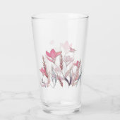 Aquarellblumen Glas (Rückseite)