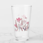 Aquarellblumen Glas (Vorderseite)