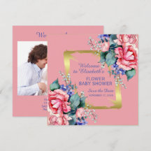 Aquarellblumen - Goldener Rahmen 10 + Ihr Text