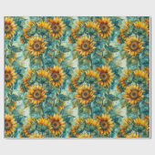 Aquarellblumen (hell) geschenkpapier (Flach)