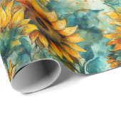 Aquarellblumen (hell) geschenkpapier (Rolleneckpunkt)