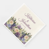 Aquarellblumen-Hochzeitsblumen- Serviette (Ecke)