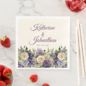 Aquarellblumen-Hochzeitsblumen- Serviette (Beispiel)