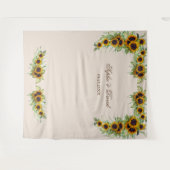 Aquarellblumen Hochzeitskabine Foto Hintergrund Wandteppich (Vorderseite (Horizontal))