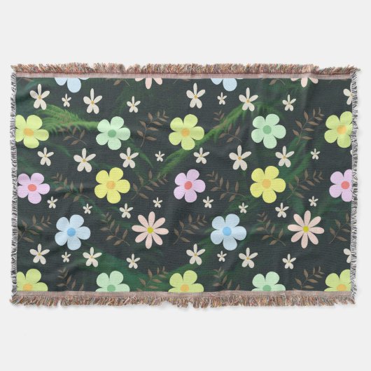 Aquarellblumen im Grünen Decke (Vorderseite)