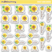 Aquarellblumen Individuelle Name Labels | Schule (Vorderseite)