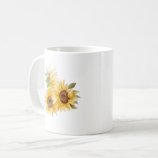 Aquarellblumen Kaffeetasse (Vorderseite Links)
