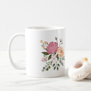 Aquarellblumen kaffeetasse