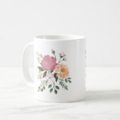 Aquarellblumen kaffeetasse (Vorderseite Links)