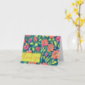 Aquarellblumen Karte (Gelbe Blume)